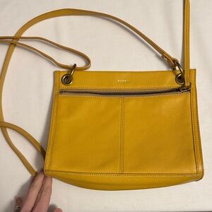 Fossil Mustard Yellow Crossbody Bag